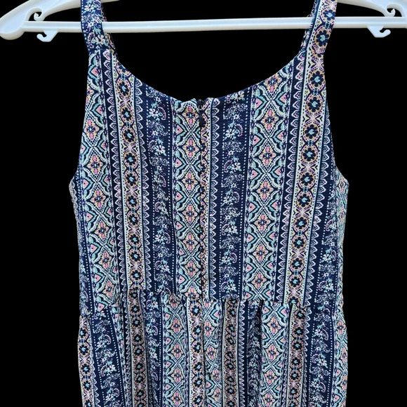 Knit Works Blue Patterned Sleeveless Jumpsuit Girls Size 14 - Picture 9 of 14